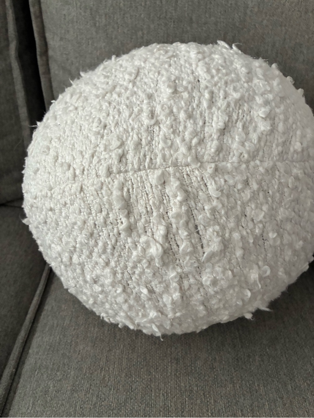 Threshold Round Bouclé Throw Pillows - White (Pair) - Picture 2 of 4